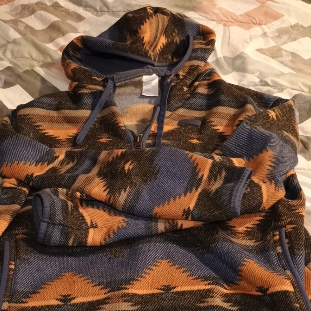 Cinch Blue and Orange Patterned Hoodie